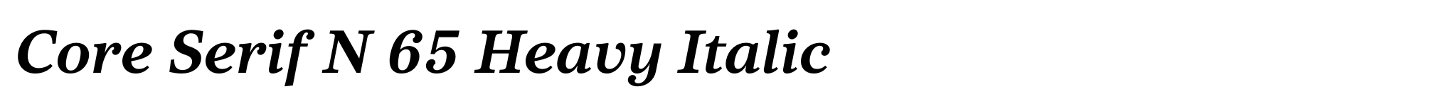 Bild Core Serif N 65 Heavy Italic